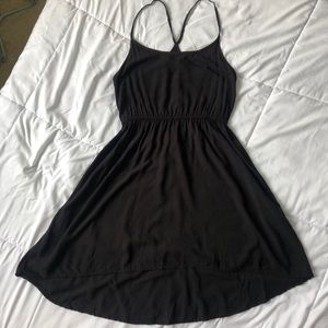 H&M black spaghetti strap high-low sundress